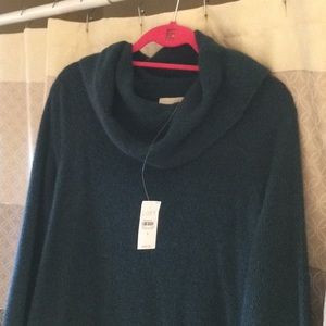 Loft Womans green sweater dress